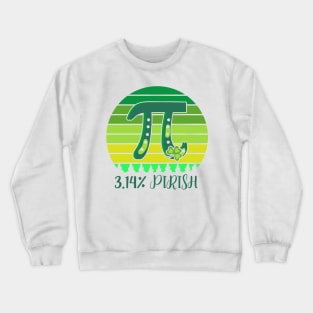 3.14% Pirish Saint Patricks Day Green Math Geek Pi Day Crewneck Sweatshirt